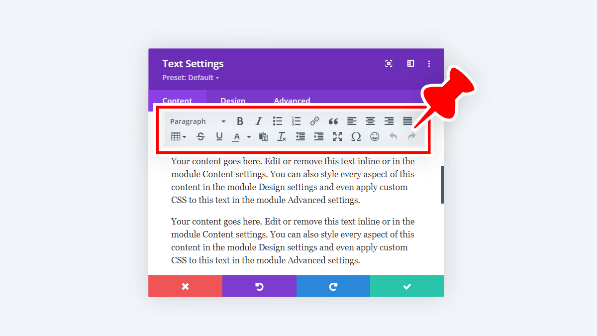 Make The Text Editor Toolbar Sticky Within Module Textareas Setting In Divi Assistant Plugin
