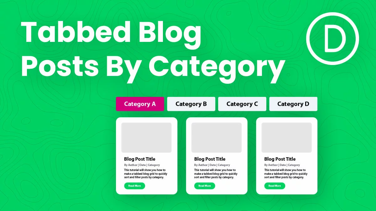 How To Make A Tabbed Divi Blog Grid By Category