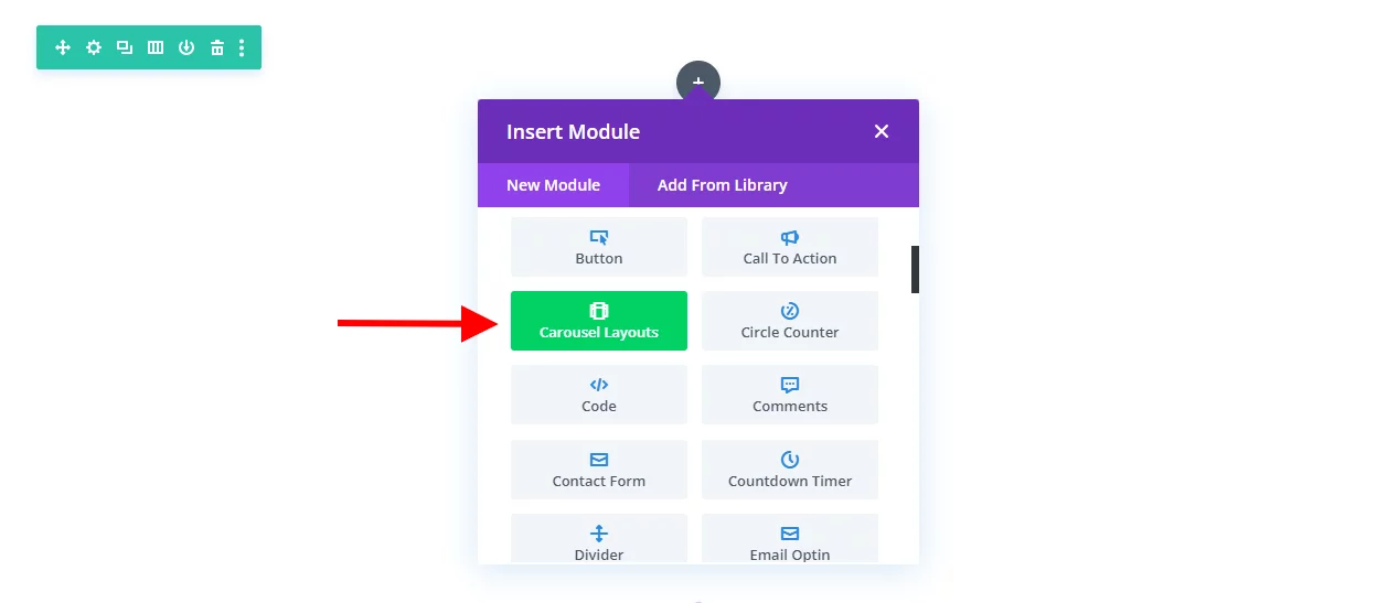 adding sections as a slider in Divi