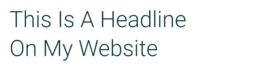 Divi line break br tag headline example after