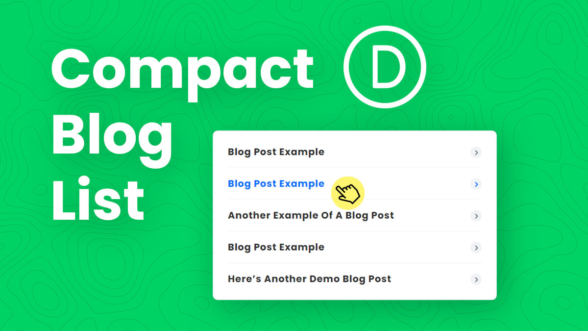 How To Design A Compact List Of Divi Blog Posts