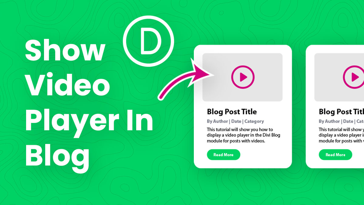 How To Show A Video Player In The Divi Blog Module Tutorial By Pee Aye Creative