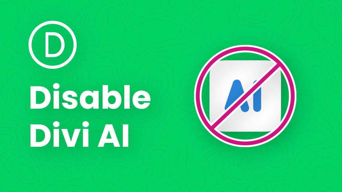How To Disable Divi AI Features For Your Or Your Clients Tutorial by Pee Aye Creative