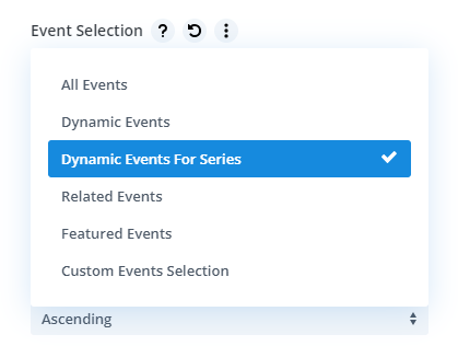 dynamic events for series in the Events Feed module of the Divi Events Calendar Plugin by Pee Aye Creative