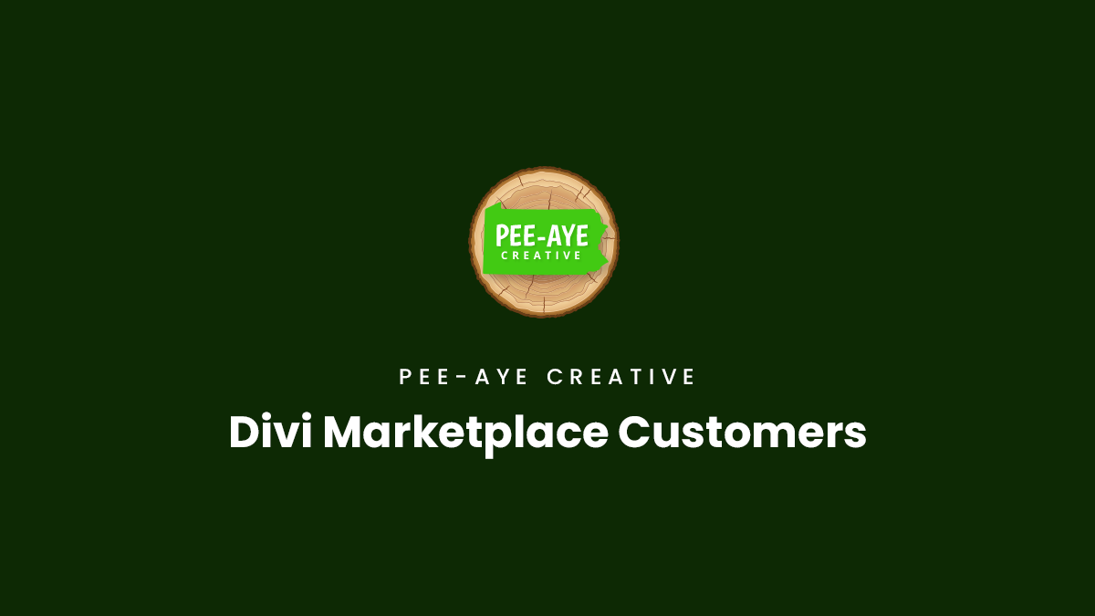 Divi Marketplace Customers of Pee Aye Creative