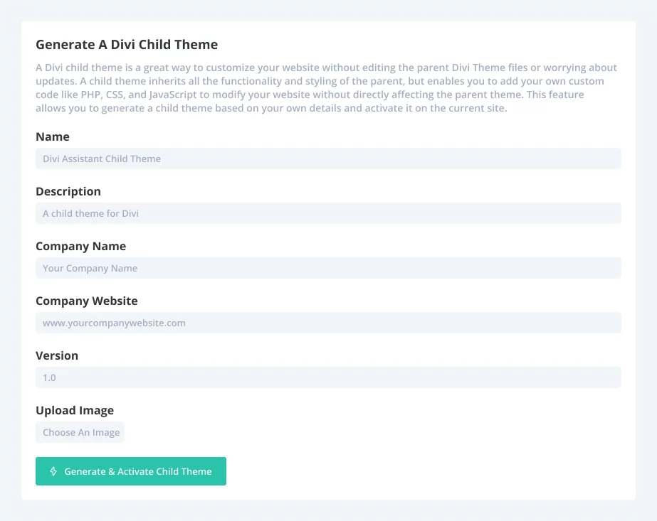 how to Generate A Divi Child Theme using the Divi Assistant plugin how to Generate A Divi Child Theme using the Divi Assistant plugin