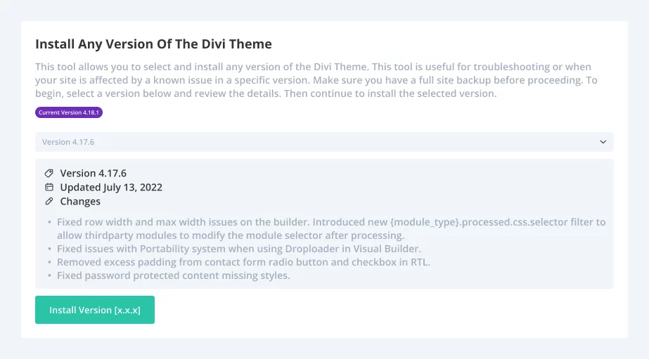 how to Install Any Version Of The Divi Theme using the Divi Assistant plugin how to Install Any Version Of The Divi Theme using the Divi Assistant plugin