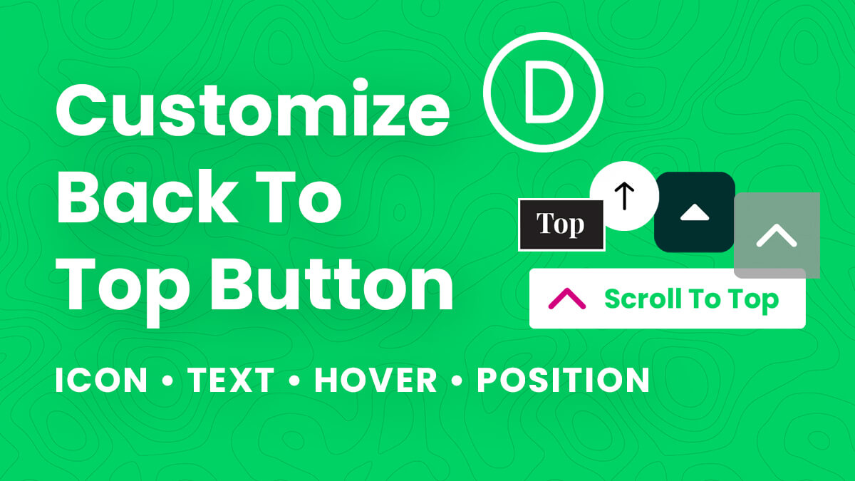 How To Style And Customize The Divi Back To Top Button