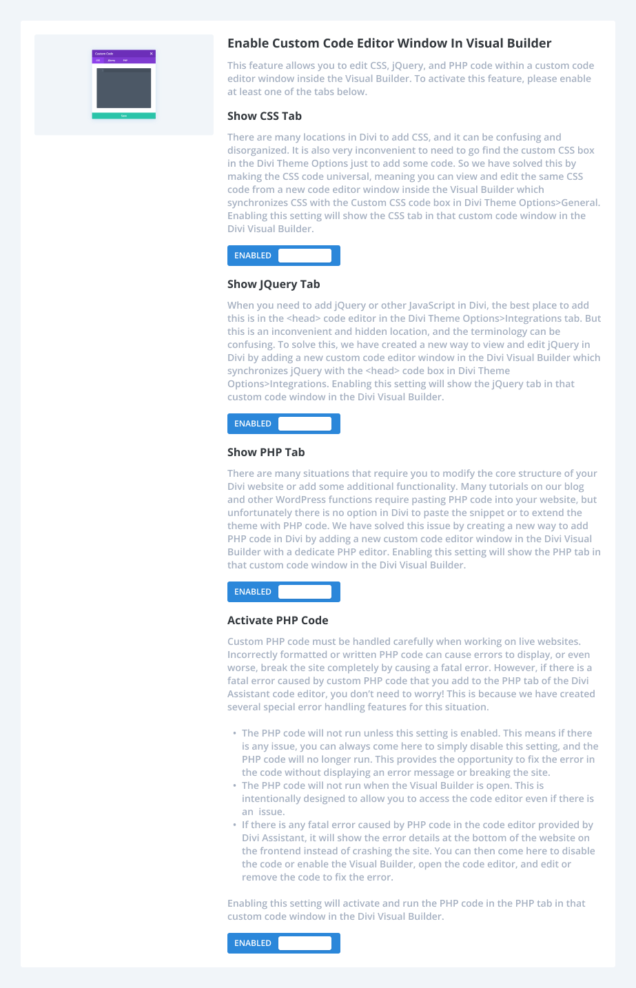 how to Enable Custom Code Editor Window In Visual Builder using the Divi Assistant plugin how to Enable Custom Code Editor Window In Visual Builder using the Divi Assistant plugin