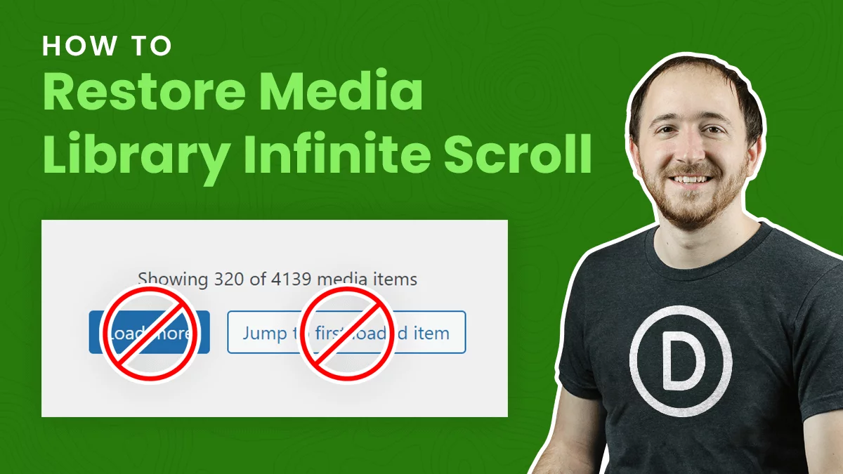 Disable Load More Button From WordPress Media Library And Restore Infinite Scroll In Divi Tutorial By Pee Aye Creative