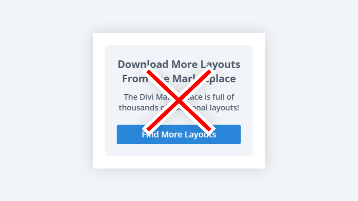 Hide Promo About Finding More Layouts In The Divi Marketplace Setting In Divi Assistant Plugin