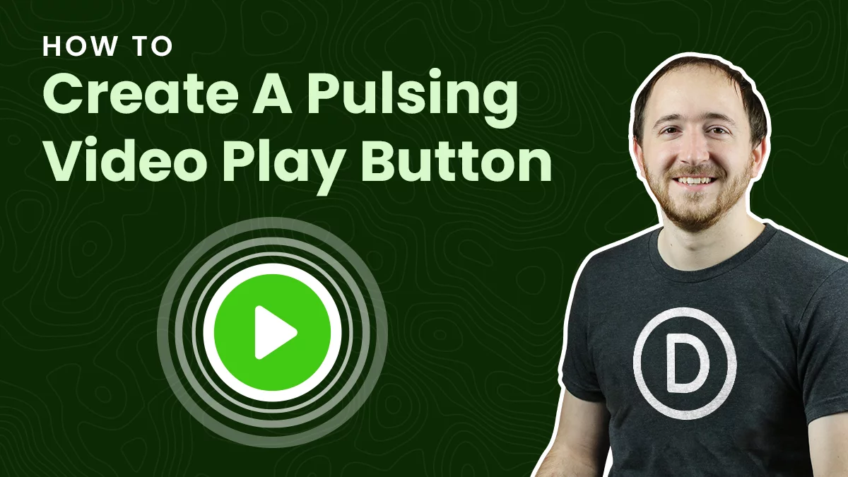 How To Make A Pulsing Divi Video Module Play Button Youtube Video Tutorial by Pee Aye Creative
