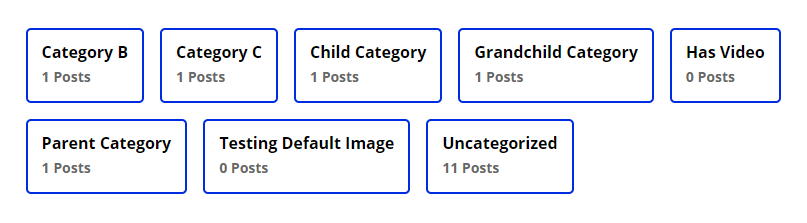 example of the new inline layout option in the Divi Taxonomy Helper module