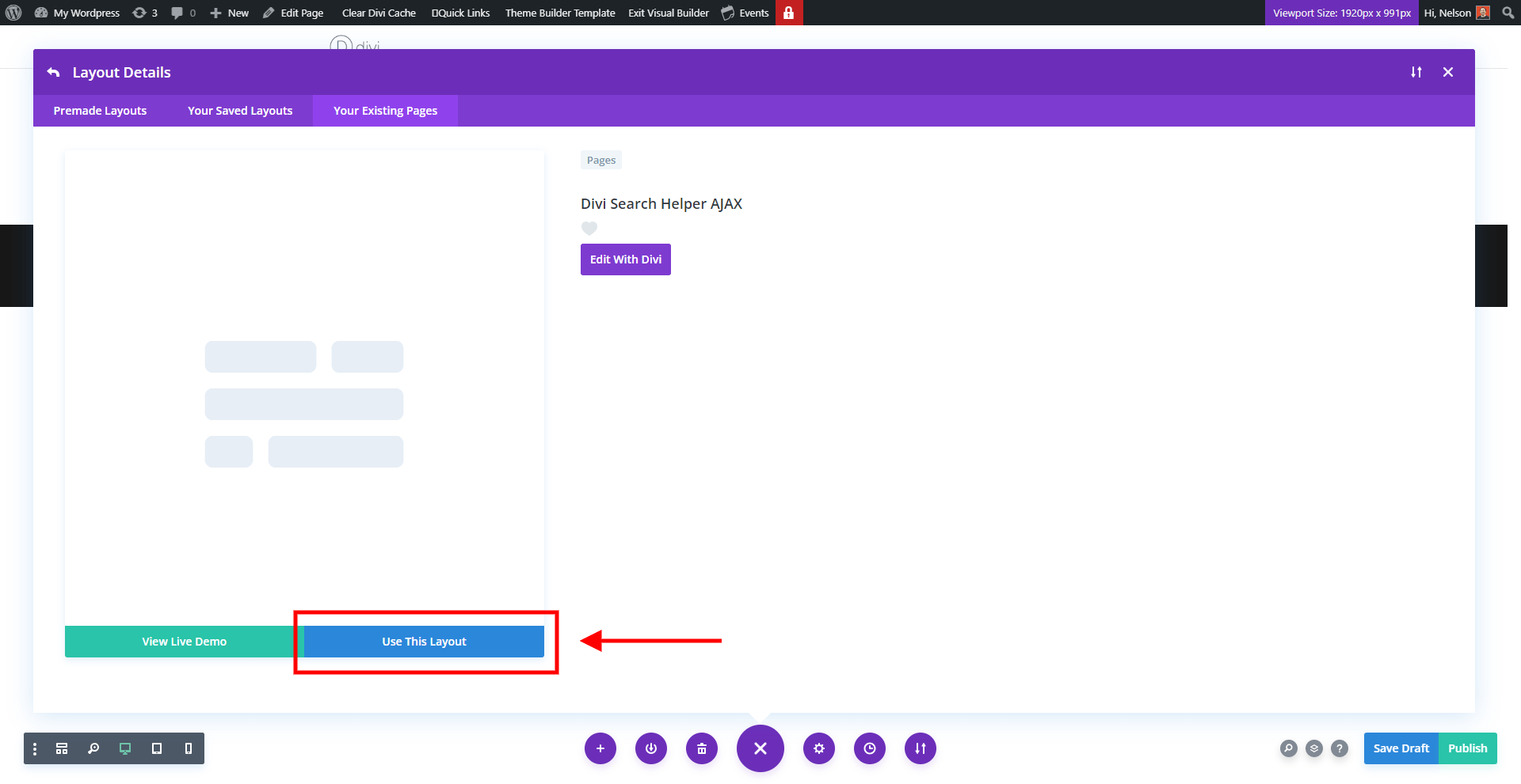 how to clone a page in wordpress divi