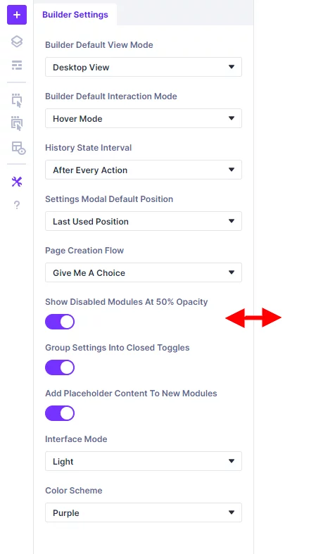 drag to resize the width of the docked sidebar panel in the Divi 5 interface