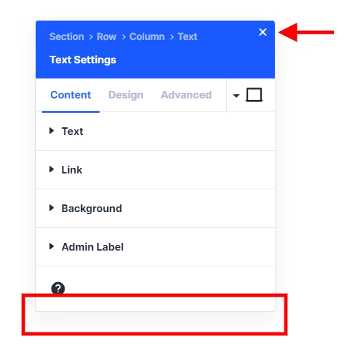 no cancel or save or back buttons in the Divi 5 interface