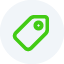 Green pin icon on gray background