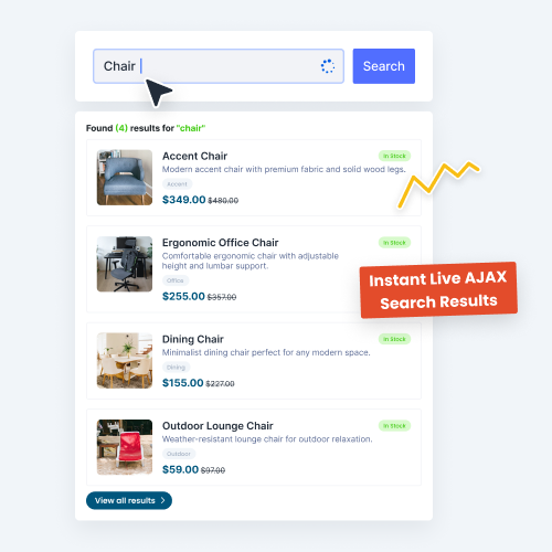 display live ajax search results in divi with the divi search helper plugin by pee aye creative