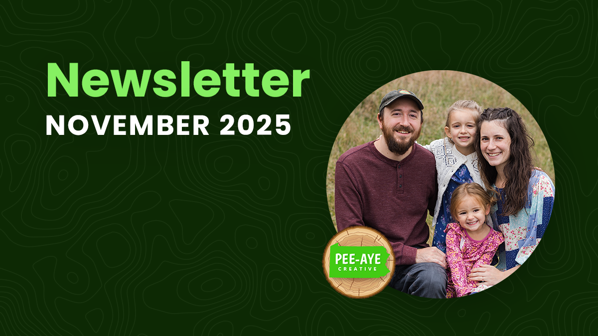 Pee-Aye Creative Monthly Newsletter For November 2025