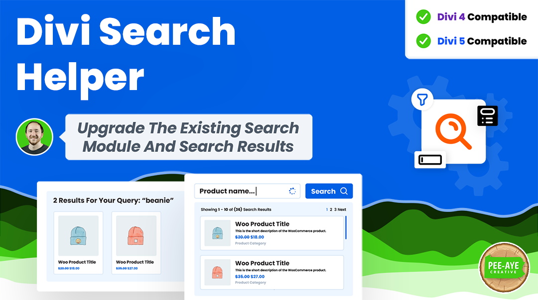 Divi Search Helper by Pee-Aye Creative