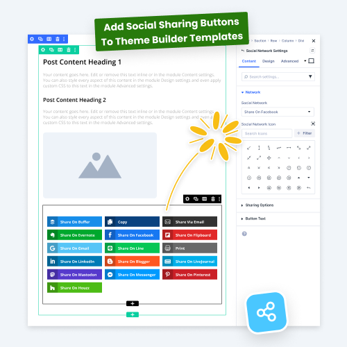 Add Social Sharing Buttons Automatically To All Blog Posts Using The Divi Theme Builder