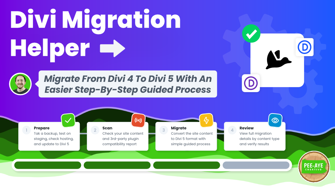 divi migration helper plugin from pee aye creative for migrating to divi 5