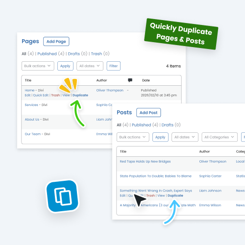 Duplicate Pages And Posts In Divi With One Click