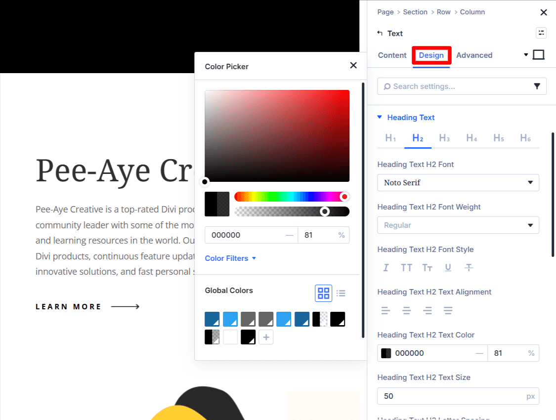 entering values manually in divi 5