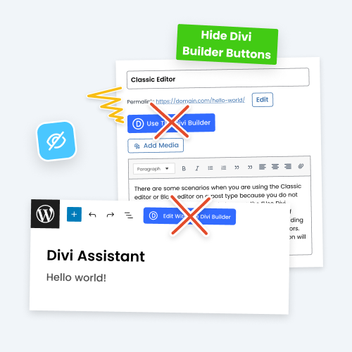 Hide The Divi Builder Button In Classic And Block Editors