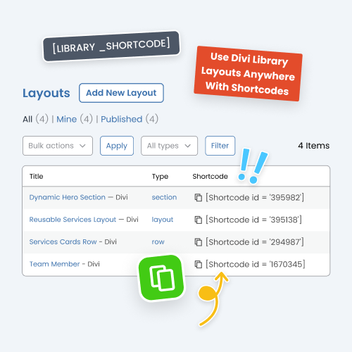 Use Divi Library Layouts Anywhere With Shortcodes