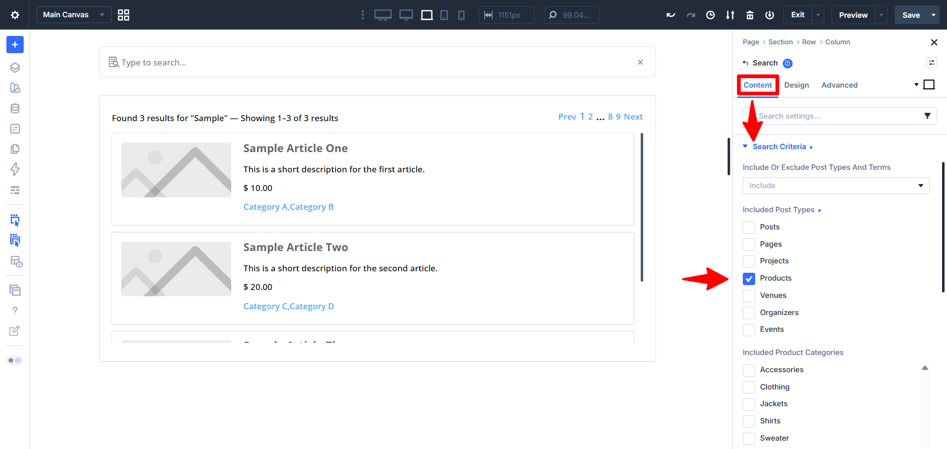 enable woocommerce product search in divi 5 using the divi search helper plugin by pee aye creative
