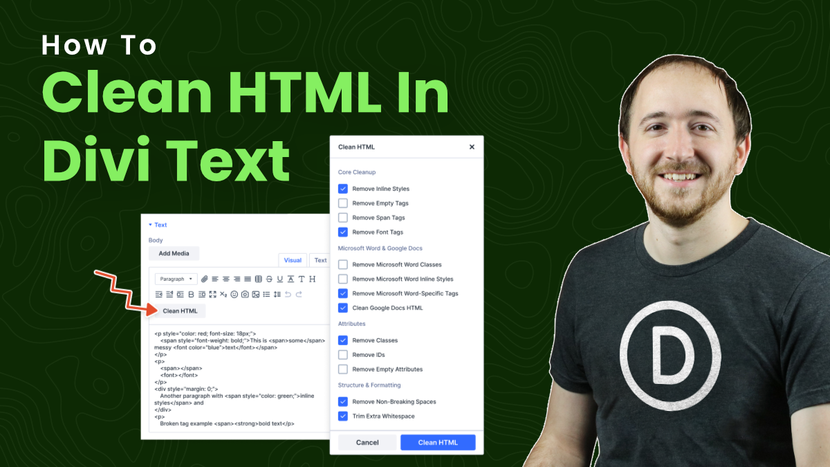 How To Clean Messy HTML In Divi When Pasting From ChatGPT, Word, Or Google Docs