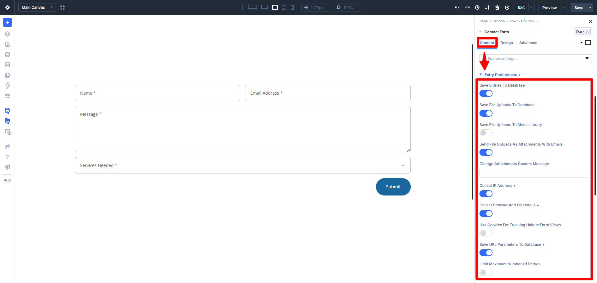 save additional user and submission details with divi contact form entries using divi contact form helper plugin created by pee aye creative
