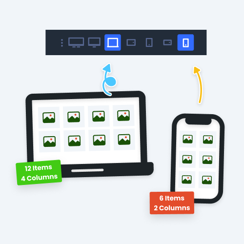 set different column and item count for modules on each device with the divi responsive helper plugin by pee aye creative