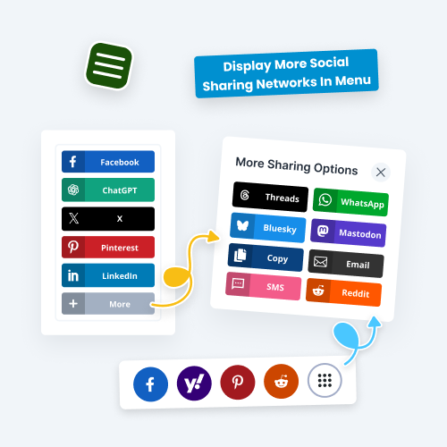 Show More Divi Social Sharing Networks Without Cluttering Your Layout