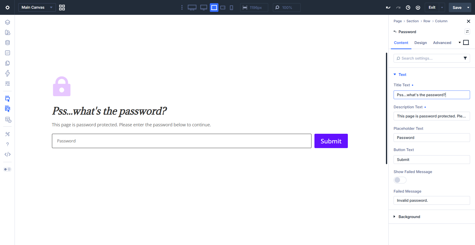 design a custom password protection divi library layout with the divi assistant plugin by pee aye creative