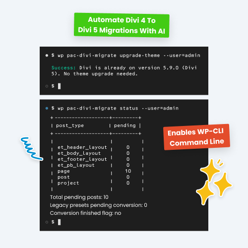 Automate Divi 4 To Divi 5 Migrations With AI And WP-CLI
