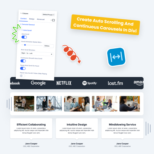 Create Auto Scrolling And Continuous Carousels In Divi