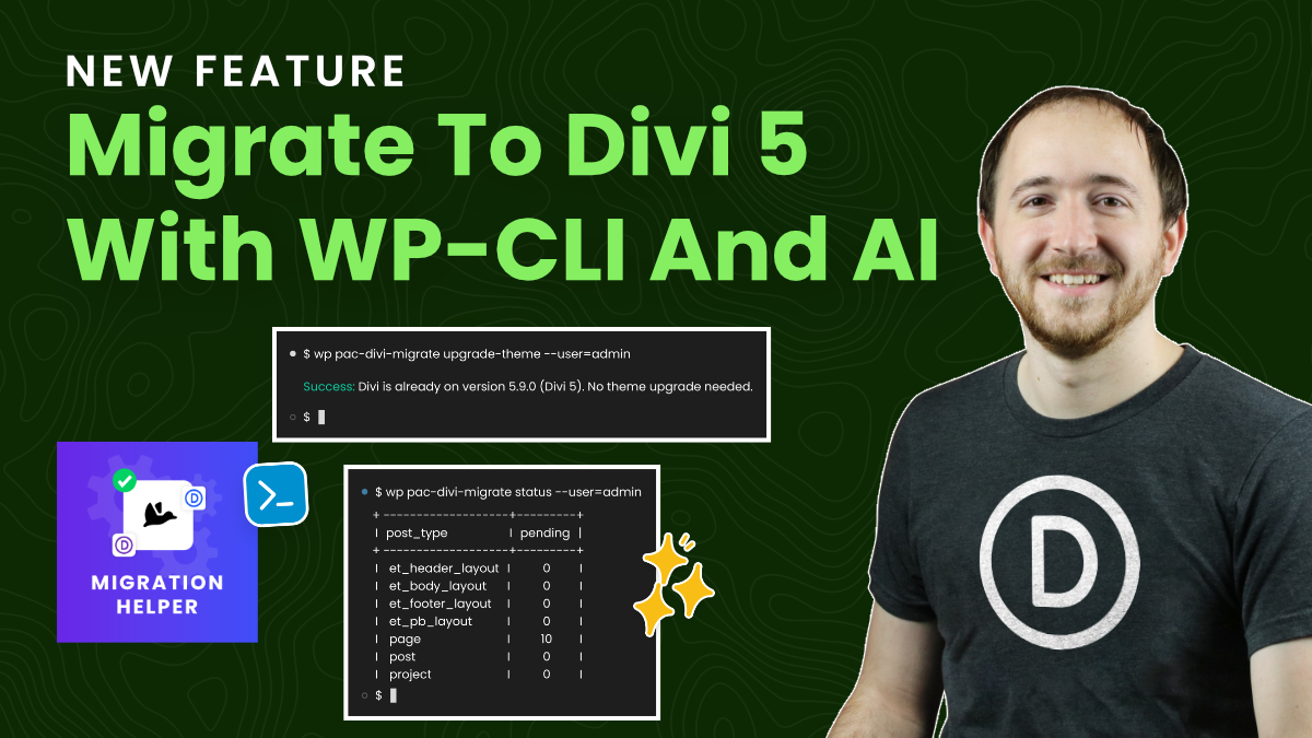 Introducing WP-CLI And AI Support In The FREE Divi Migration Helper Plugin introducing wp cli and ai support in the free divi migration helper plugin