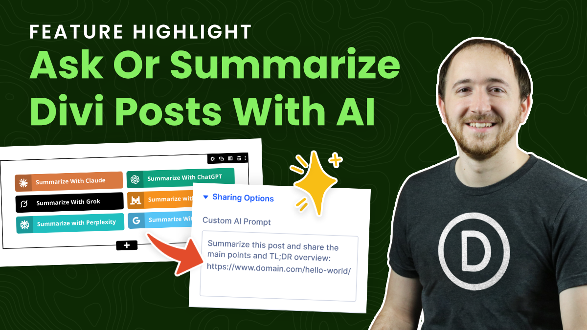 How To Add “Summarize Post” Or “Ask ChatGPT” And Other AI Buttons To Divi